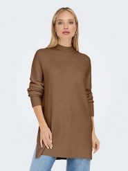 ONLY Sweter w kolorze jasnobrązowym rozmiar: M. Brązowe swetry klasyczne damskie Only, m, ze splotem, bez kołnierzyka. Za 79.03 zł.