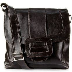 Torebka skórzana damska listonoszka DAN-A T30 czekoladowa. Brązowe shopper bag DAN-A, bez wzorów, ze skóry, bez dodatków. Za 349.99 zł.