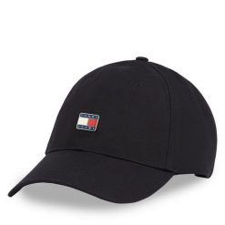 Czapka z daszkiem Tommy Jeans. Czarne czapki z daszkiem damskie Tommy Jeans, bez wzorów, z jeansu. Za 89.99 zł.