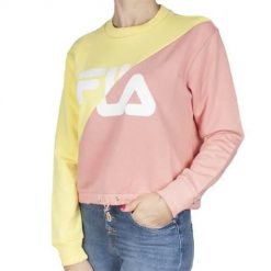 Bluza sportowa damska Fila 687491A473. Żółte bluzy damskie Fila, xs, bez wzorów, bez kaptura. Za 129.00 zł.