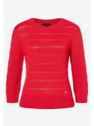 More & More Sweter w kolorze czerwonym rozmiar: 36. Czerwone swetry klasyczne damskie More & More, z bawełny, bez kołnierzyka. Za 153.71 zł.