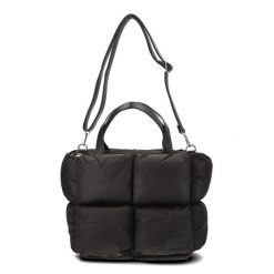Czarna Torebka Big Star Stylowa Puchowa Shopperka Damska. Czarne shopper bag Big Star, bez wzorów, z puchu, na ramię, bez dodatków. Za 199.00 zł.