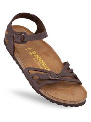 Birkenstock Sandały "Bali" w kolorze brązowym rozmiar: 38. Brązowe sandały damskie Birkenstock, bez wzorów, z otwartym noskiem, bez obcasa, bez zapięcia. Za 322.73 zł.