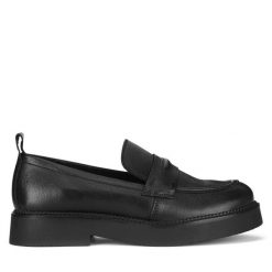 Mokasyny Lasocki. Czarne mokasyny damskie Lasocki, bez obcasa. Za 239.99 zł.