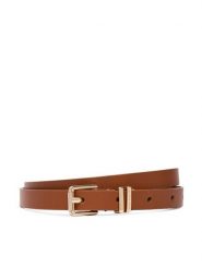 Tommy Hilfiger Pasek Th Square 1.5 AW0AW18693 Brązowy. Brązowe paski damskie Tommy Hilfiger, bez wzorów, ze skóry. Za 189.99 zł.