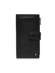 Puccini Portfel NA1501 Czarny. Czarne portfele damskie Puccini, bez wzorów, ze skóry. Za 149.99 zł.