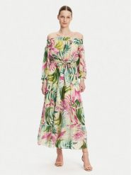 Guess Sukienka letnia W5GT16 WH9Z2 Kolorowy Regular Fit. Sukienki damskie Guess, z aplikacjami, z syntetyku, bez ramiączek. Za 599.99 zł.