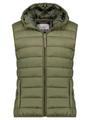 Geographical Norway Kamizelka pikowana "Vatikotal" w kolorze oliwkowym rozmiar: L. Brązowe kamizelki damskie Geographical Norway, l, bez wzorów, bez kaptura. Za 182.72 zł.