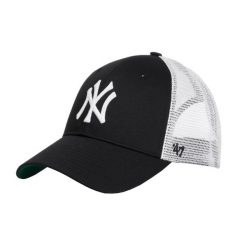 Czapka z daszkiem dla dorosłych 47 Brand MLB New York Yankees Branson Cap. Czarne czapki z daszkiem damskie 47 Brand, bez wzorów, z bawełny. Za 79.99 zł.