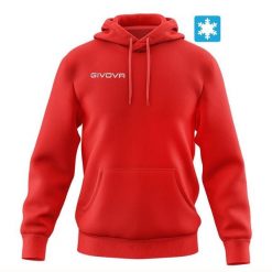 Bawełniana bluza Givova Hoodie czerwona. Czarne bluzy damskie Givova, na lato, bez wzorów, z bawełny, bez kaptura. Za 193.99 zł.