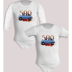 Fiat 500 — body. Czerwone body niemowlęce nikiniki, bez wzorów, z bawełny, bez kołnierzyka, bez ramiączek. W wyprzedaży za 50.15 zł.