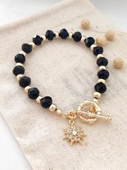 Atelier MIU Pozłacana bransoletka z elementem ozdobnym rozmiar: onesize. Czarne bransoletki damskie atelier MIU, pozłacane. Za 52.99 zł.