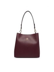 Tommy Hilfiger Torebka Th Icon Shoulder Bag Mono AW0AW19000 Bordowy. Czerwone torebki klasyczne damskie Tommy Hilfiger, ze skóry, bez dodatków. Za 649.99 zł.