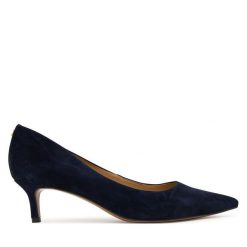 Szpilki LAUREN RALPH LAUREN. Niebieskie szpilki damskie Lauren Ralph Lauren, bez wzorów, bez obcasa, na szpilce, bez zapięcia. Za 639.99 zł.