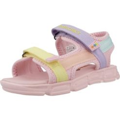 Sandały PABLOSKY 986270P Rose. Czerwone sandały damskie Pablosky, bez wzorów, z tkaniny, bez obcasa, bez zapięcia. Za 179.99 zł.