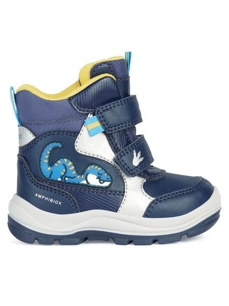 Geox Śniegowce B Flanfil Boy B Abx B363VA 054FU C0693 M Granatowy. Niebieskie buty zimowe chłopięce Geox, ze skóry, bez zapięcia. Za 229.99 zł.