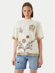 Just Cavalli T-Shirt 80PAHE08 CJ118 Biały Regular Fit. Białe t-shirty damskie Just Cavalli, m, bez wzorów, z bawełny, bez kołnierzyka. Za 740.99 zł.