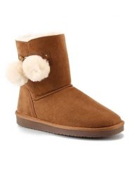 ISLAND BOOT Botki zimowe "Sherbrooke" w kolorze jasnobrązowym rozmiar: 40. Brązowe botki damskie Island Boot, na zimę, z materiału, bez obcasa, bez zapięcia. Za 165.99 zł.