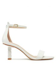 Liu Jo Sandały SA5049 P0062 Biały. Białe sandały damskie Liu Jo, bez wzorów, ze skóry, bez obcasa, na szpilce, bez zapięcia. Za 509.99 zł.