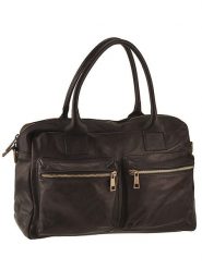 ORE10 Skórzana torebka "Starna" w kolorze czarnym - 34 x 26 x 14 cm rozmiar: onesize. Czarne torebki klasyczne damskie ORE10, z materiału, na ramię, bez dodatków. Za 304.99 zł.