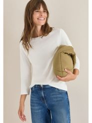 Cecil Koszulka w kolorze białym rozmiar: L. Białe koszulki damskie Cecil, l, bez wzorów, z bawełny, bez kołnierzyka, bez ramiączek. Za 78.66 zł.