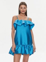 Silvian Heach Sukienka koktajlowa Vestito Corto GPP24396VE Niebieski Regular Fit. Niebieskie sukienki damskie Silvian Heach, bez wzorów, z syntetyku, wizytowe, bez ramiączek. Za 539.99 zł.