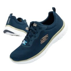 Buty sportowe damskie Skechers Flex Appeal 4.0 Brillant View. Niebieskie obuwie sportowe casual damskie Skechers, z materiału, trekkingowe. Za 219.00 zł.