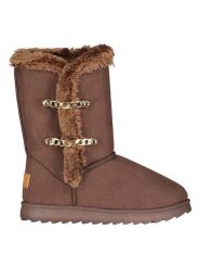 Geographical Norway Kozaki zimowe "Ovassion" w kolorze brązowym rozmiar: 41. Brązowe kozaki damskie Geographical Norway, na zimę, z futra, bez obcasa, bez zapięcia. Za 65.54 zł.