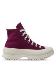 Converse Botki Chuck Taylor All Star Lugged 2.0 Hi A03701C Fioletowy. Fioletowe botki damskie Converse, z materiału, retro, bez obcasa, na płaskiej podeszwie, bez zapięcia. Za 379.99 zł.