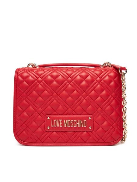 LOVE MOSCHINO Torebka JC4000PP0NLA0500 Czerwony. Czerwone torebki klasyczne damskie Love Moschino, ze skóry, bez dodatków. Za 579.99 zł.