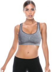 Active-fit Biustonosz sportowy w kolorze szarym rozmiar: M/L. Szare koszulki sportowe damskie Active-fit, l, bez wzorów, z materiału, bez ramiączek, outdoorowe. Za 61.46 zł.