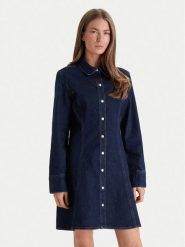 Calvin Klein Jeans Sukienka jeansowa LV047E790G Granatowy. Niebieskie sukienki damskie Calvin Klein Jeans, bez wzorów, z bawełny, bez ramiączek. Za 529.99 zł.