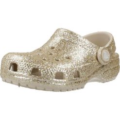 Sandały CROCS CLASSIC CHUNKY GLITT Złoty. Żółte sandały damskie Crocs, bez wzorów, z gumy, bez obcasa, bez zapięcia. Za 188.99 zł.