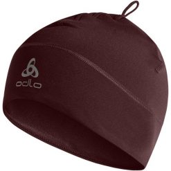 Czapka do biegania dla dorosłych Odlo Hat Polyknit Warm Eco. Brązowe czapki damskie ODLO, bez wzorów. Za 71.99 zł.
