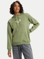 Roxy Bluza Vl Surf Stoked Hoodie Brushed ERJFT05028 Khaki Regular Fit. Brązowe bluzy damskie Roxy, s, bez wzorów, z bawełny, bez kaptura. Za 229.99 zł.