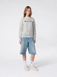 Champion Bluza w kolorze szarym rozmiar: XL. Szare bluzy damskie Champion, xl, bez wzorów, z bawełny, bez kaptura. Za 105.14 zł.