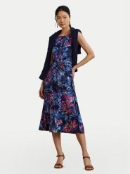 LAUREN RALPH LAUREN Sukienka koktajlowa 200973610001 Granatowy Regular Fit. Niebieskie sukienki damskie Lauren Ralph Lauren, bez wzorów, z syntetyku, wizytowe, bez ramiączek. Za 779.99 zł.