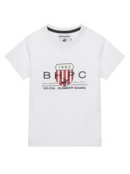 Beverly Hills Polo Club T-Shirt P-SS26B-TS414011 Biały Regular Fit. Białe t-shirty i koszulki chłopięce Beverly Hills Polo Club, bez wzorów, z bawełny, bez kołnierzyka, bez ramiączek. Za 129.99 zł.