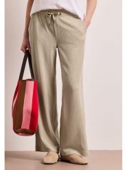 Street One Spodnie w kolorze beżowym rozmiar: 40/L30. Brązowe spodnie materiałowe damskie Street One, bez wzorów, z materiału. Za 149.95 zł.