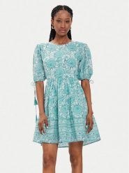 Pepe Jeans Sukienka letnia Margot PL953478 Niebieski Regular Fit. Niebieskie sukienki damskie Pepe Jeans, bez wzorów, z bawełny, bez ramiączek. Za 239.99 zł.