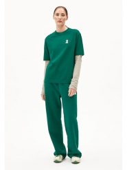 Armedangels Koszulka "Tarjaa" w kolorze zielonym rozmiar: M. Zielone bluzki damskie ARMEDANGELS, m, bez wzorów, z bawełny, bez kołnierzyka, bez ramiączek. Za 135.81 zł.