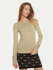 Guess Sweter W2YR30 Z2V62 Beżowy Regular Fit. Brązowe swetry klasyczne damskie Guess, xl, z wiskozy, bez kołnierzyka. Za 189.99 zł.
