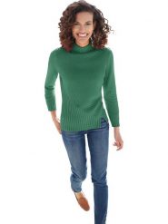 WITT WEIDEN Sweter w kolorze zielonym rozmiar: 46. Zielone swetry klasyczne damskie WITT WEIDEN, prążkowane, bez kołnierzyka. Za 34.99 zł.