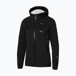 Kurtka do biegania damska Mizuno Trail Waterproof 20K Hooded. Czarne kurtki damskie Mizuno, l, bez wzorów, z poliamidu, bez kaptura. Za 659.99 zł.