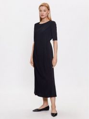 Max Mara Leisure Sukienka codzienna Pattino 2336260234 Czarny Regular Fit. Czarne sukienki damskie Max Mara Leisure, bez wzorów, z syntetyku, bez ramiączek. Za 569.99 zł.
