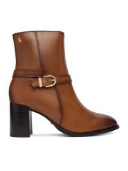 MEXX Botki EO-WI44-FARRAH-01 Brązowy. Brązowe botki damskie Mexx, bez obcasa, na słupku, bez zapięcia. Za 449.99 zł.