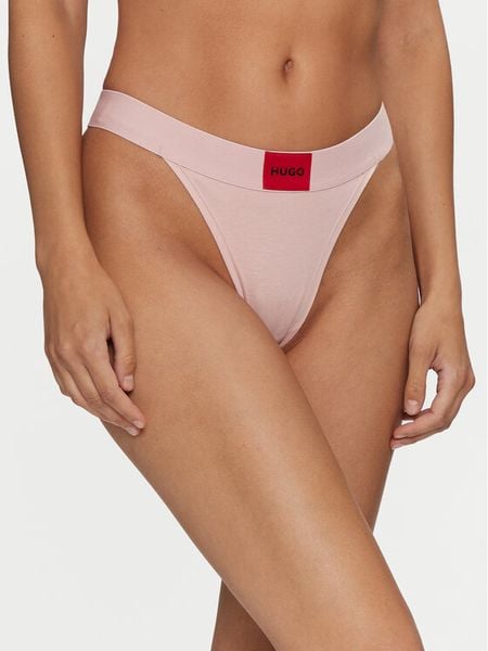 Hugo Stringi Red Label 50503102 Różowy. Czerwone stringi Hugo, bez wzorów, z bawełny. Za 49.99 zł.