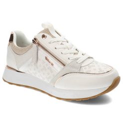 Białe Sneakersy Tamaris Stylowe Półbuty Damskie. Białe obuwie sportowe damskie Tamaris, na wiosnę, ze skóry, bez zapięcia, rowerowe. Za 259.00 zł.