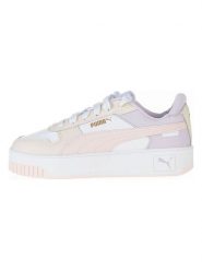 Puma Skórzane sneakersy "Carina" w kolorze biało-fioletowo-jasnoróżowym rozmiar: 37. Białe obuwie sportowe damskie Puma, bez zapięcia. Za 193.24 zł.