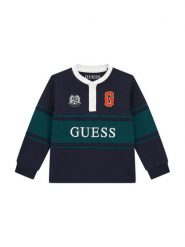 Guess Bluzka N6YI16 6K4432 Granatowy Regular Fit. Niebieskie t-shirty i koszulki chłopięce Guess, z aplikacjami, z bawełny, bez kołnierzyka, bez ramiączek. Za 134.99 zł.